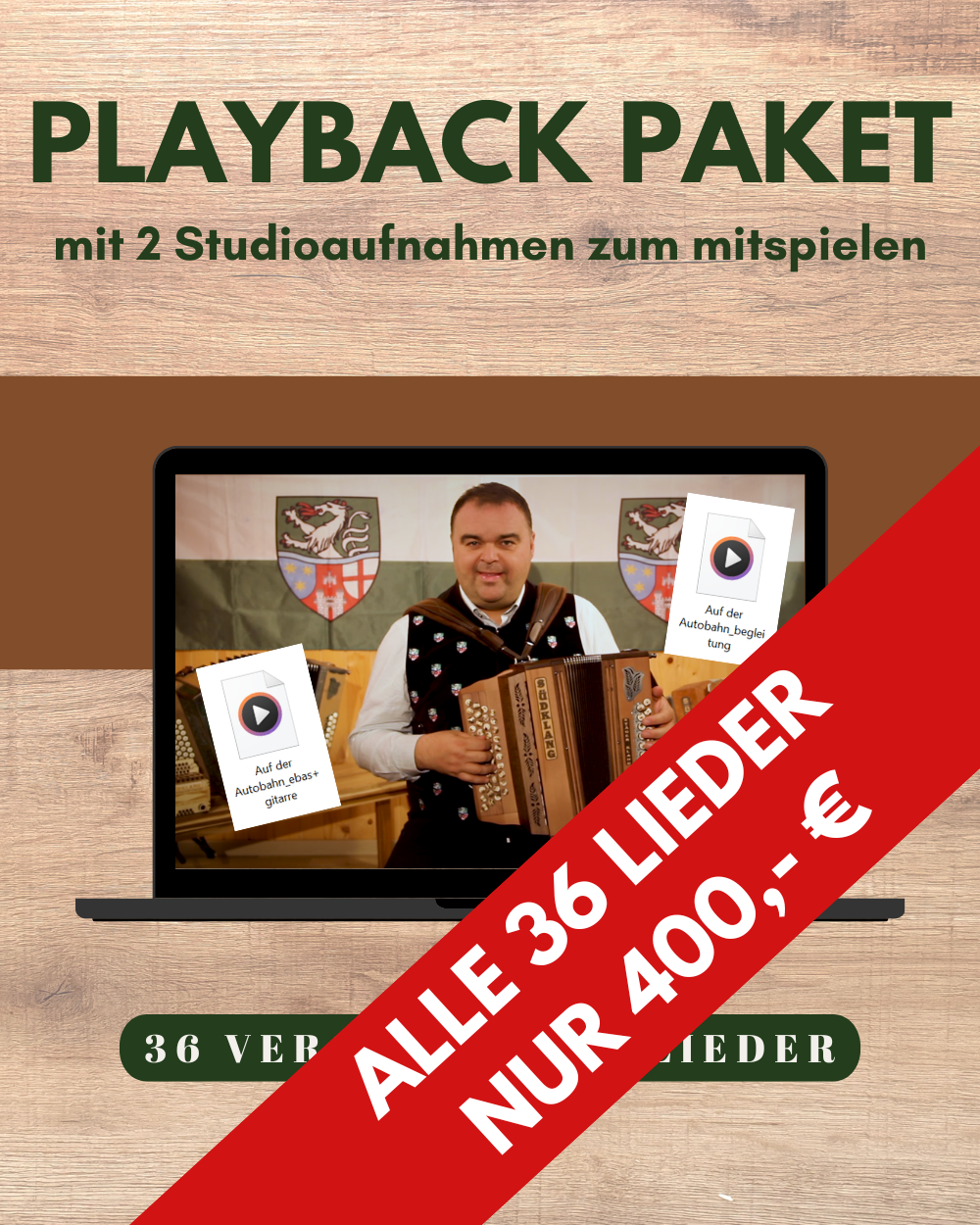 MP3 PLAYBACKS - PAKET ALLE 36 LIEDER (GCFB)